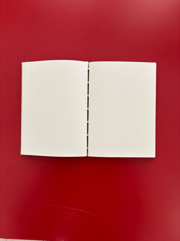 HAND BOUND SKETCH BOOK WITH SCREEN PRINTED COVER