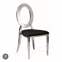 Image 3 of Silver luxury chairs with a white cushions 