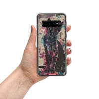 Image 4 of Colorful Watercolor Black Cat Painting Clear Case for Samsung®