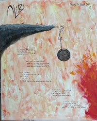 Image 1 of Alibi 20x16 watercolor x acrylic painting (1 of 1) signed 