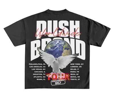Image of World Tour T Shirt Black & White