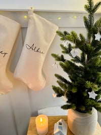 Image 9 of Personalised linen look stocking