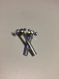 Silver Cross Hammer Pin