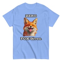 Image 5 of Unisex classic tee, Zero Fox Given T-Shirt | Funny Fox Sarcastic Humor Graphic Tee