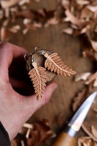 Image 3 of Fern Leaf-  Earrings 