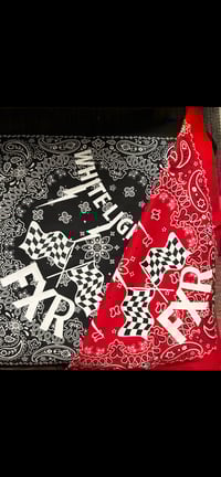 Image 1 of WL    FXR Racing Large  Bandanna., Red or Black