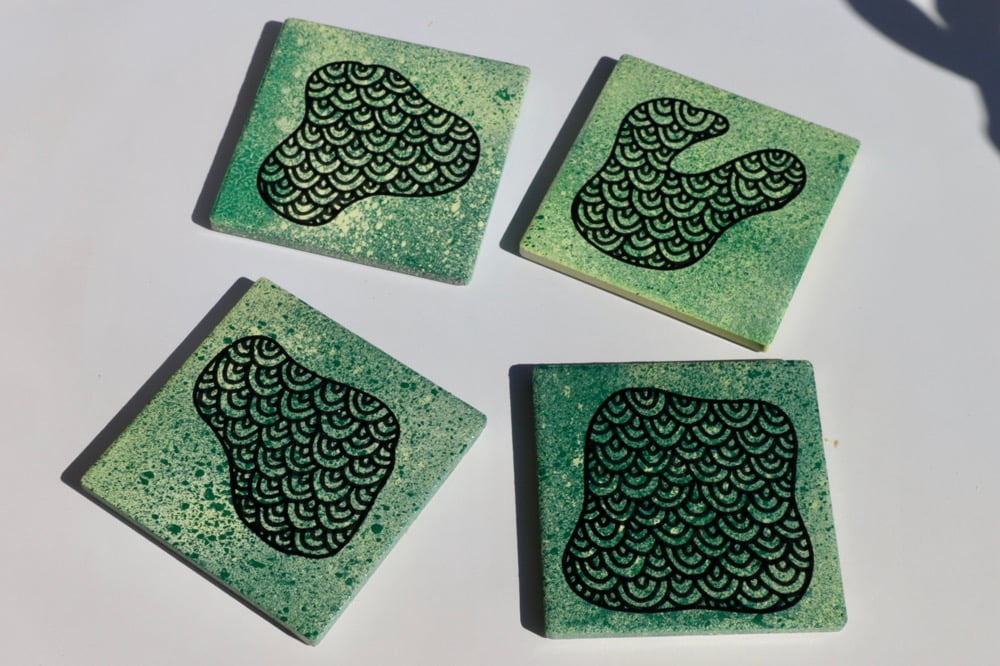 Image of coasters - green 