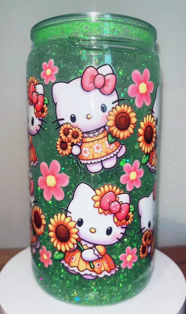 Image of Sun Flower Hello Kitty Snow Globe