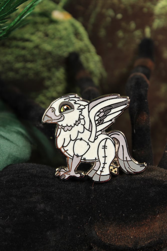 Image of Bloody Noble Chicken Plushie Pin Hippogryff