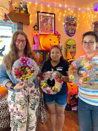Image 2 of Sunday August 10  Vintage Trash & Treasure Wreath Making Class  Halloween,  Christmas and Beyond!