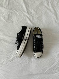 Image 1 of Black platform converse // 39