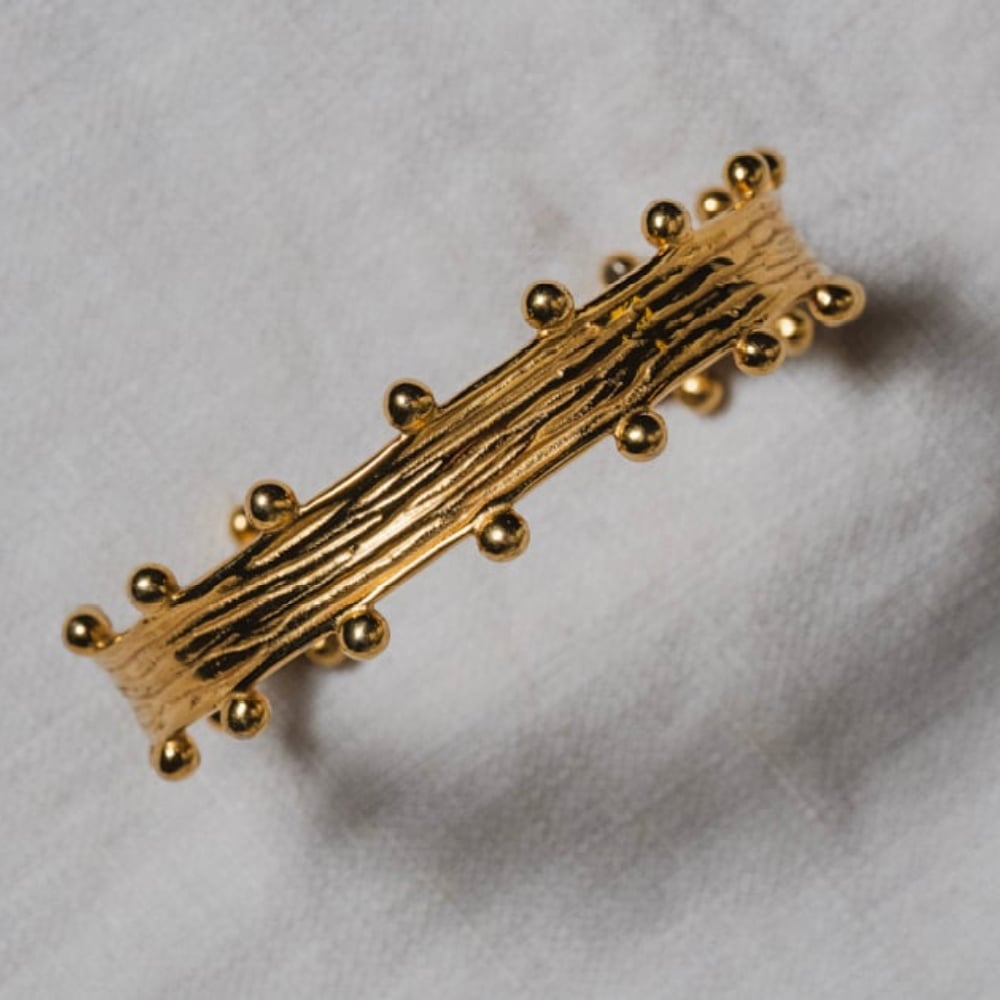 Image of LUCIA 18ct Gold Plated Cuff Bangle 