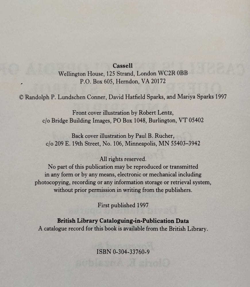 Cassell's Encyclopedia of Queer Myth, Symbol, and Spirit, by Randy P. Conner 