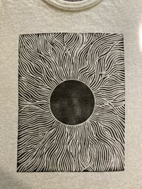 Image 3 of 'Black Hole Sun' Custom Blockprinted Tee (M Oneshot)