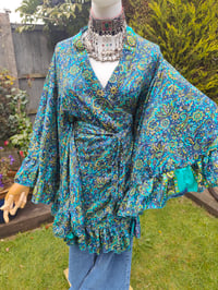 Image 8 of Amara Wrap dress - turquoise henna