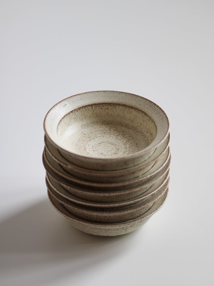 Image of small lipped dish in dune