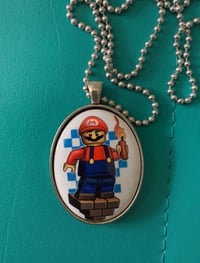 Image 1 of handmade porcelain necklace mario