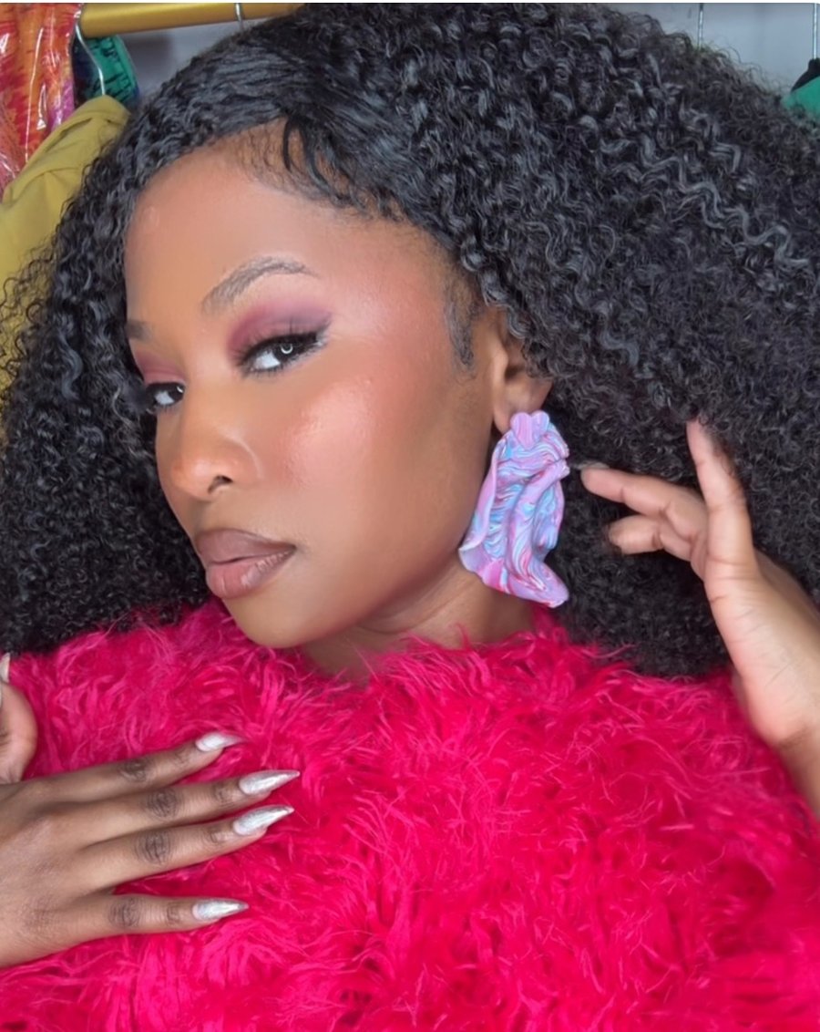 Image of Engulfed in agape (custom clay earrings) valentines edition 