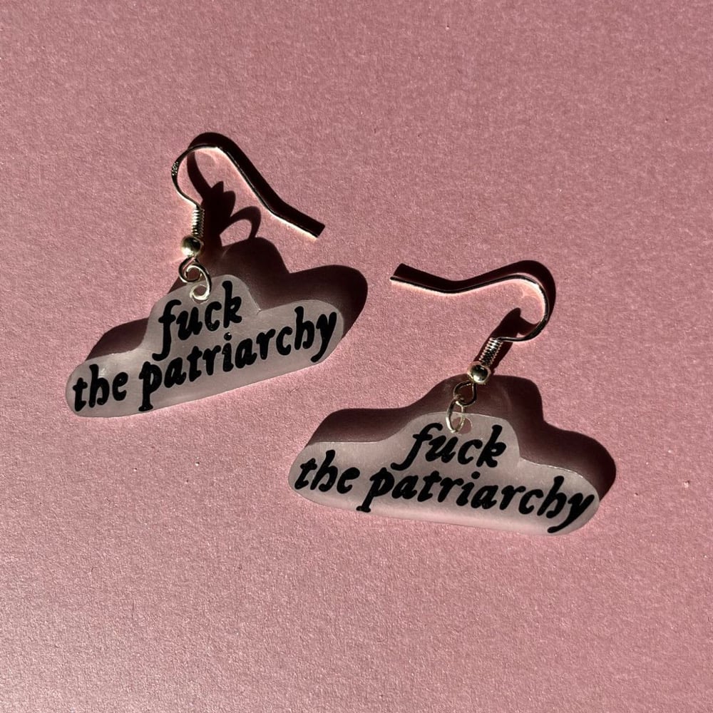 Image of f*ck the patriarchy earrings