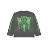 RTTO "Bones" Long Sleeve Tee in Washed Grey