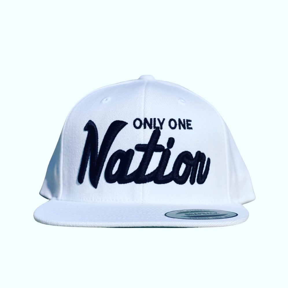 all white snapback