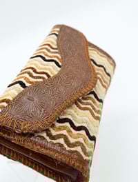 Image 12 of Syrian Leather Clutch Bags Gold/Brown Print