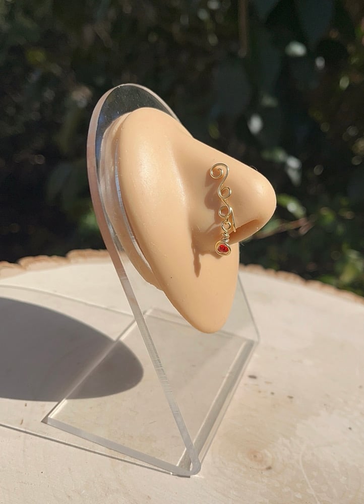 Image of Dangle nose cuff : choose your bead
