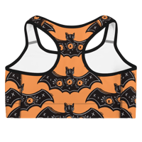 Image 2 of Orange 3 eyed Bats Sports bra