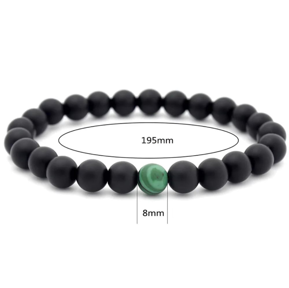 Image of Retro Round Stone Men's Bracelets