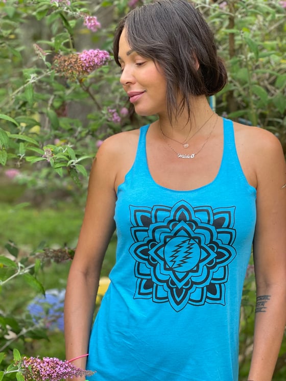 Image of Women’s  Bolt mandala racer back tank top 