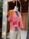 Hand painted Cotton Gauze Color Swatch Top