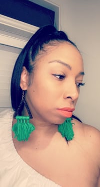 Image 4 of Cici Wooded tassel earrings 