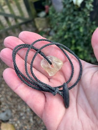 Image 5 of Libyan Desert Glass Hagstone pendant 