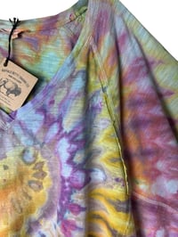 Image 4 of ♻️ UPCYCLED Free Size Knit Oversized Top in Summer Spiral Ice Dye