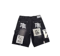 Image 2 of BLACK Ai DENIM SHORTS