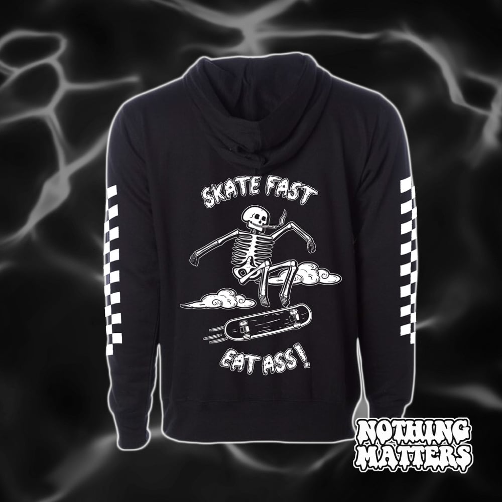 Image of Skate Fast Eat Ass Black Hoodie