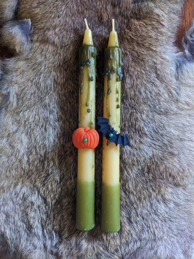 Image of Pumpkin & Bat Ritual Taper Set