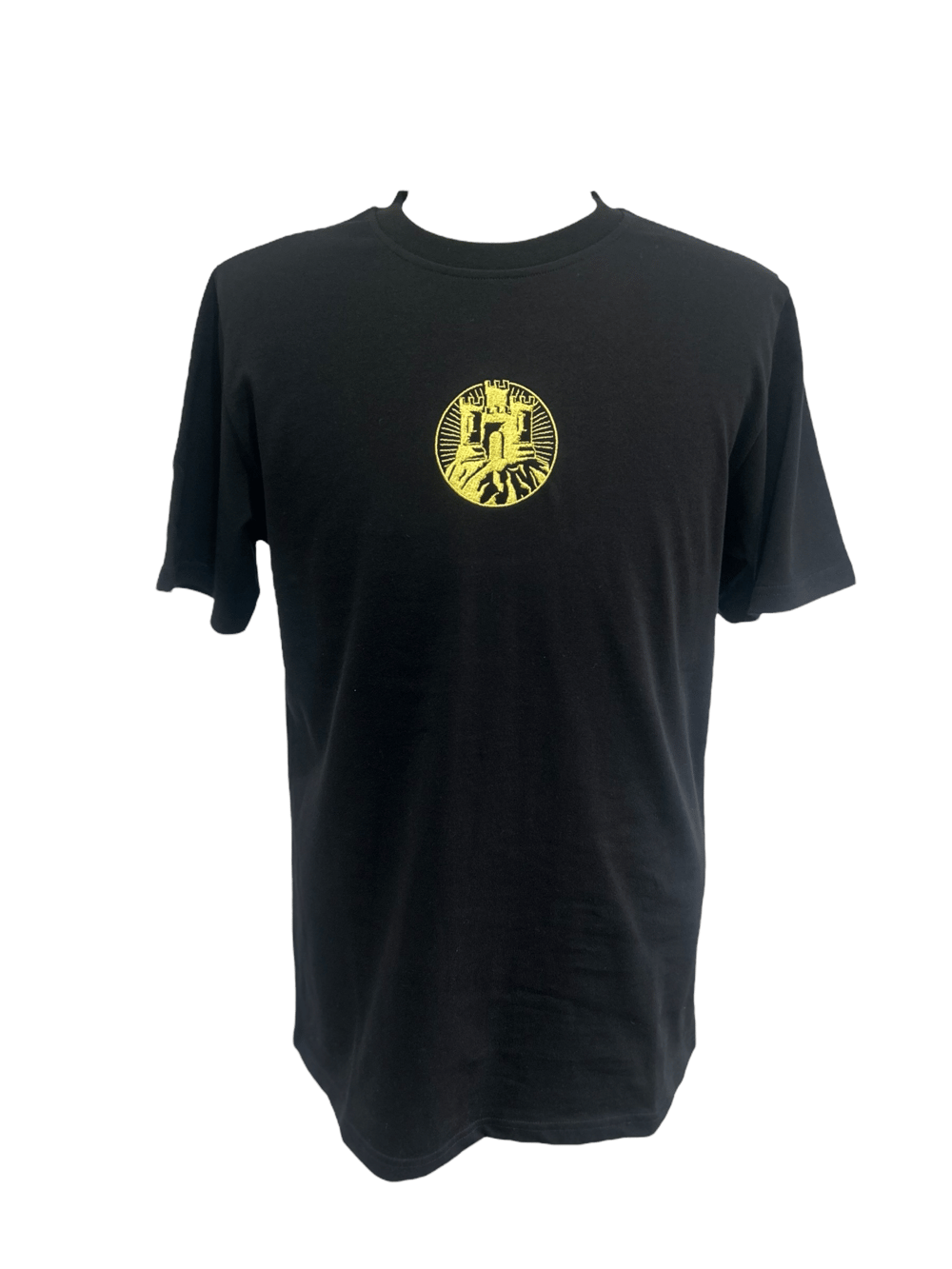 Black  / Gold Castle Embroidered T-shirt