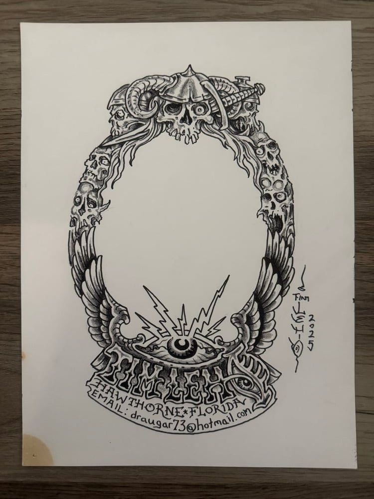 Image of Tim Lehi “Sticker Art Border” Original Art