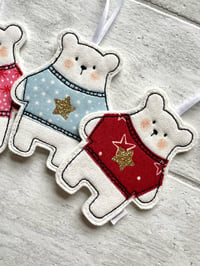 Image 3 of Christmas Jumper Polar Bear Decoration 