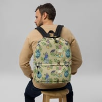 Image 2 of Tan Haunted Mansion Pattern Backpack