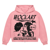 Image 1 of PINK ART FEIN ZIP-UP