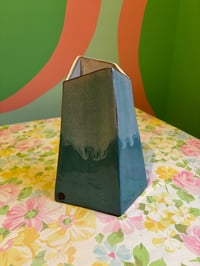 Image 1 of teal drift vase