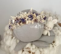 cream/lavender butterfly flower crown