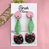 Pink Tassie Devil Earrings
