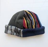 Image 1 of Upcycled Reversible Beanie Cotton Blend 38