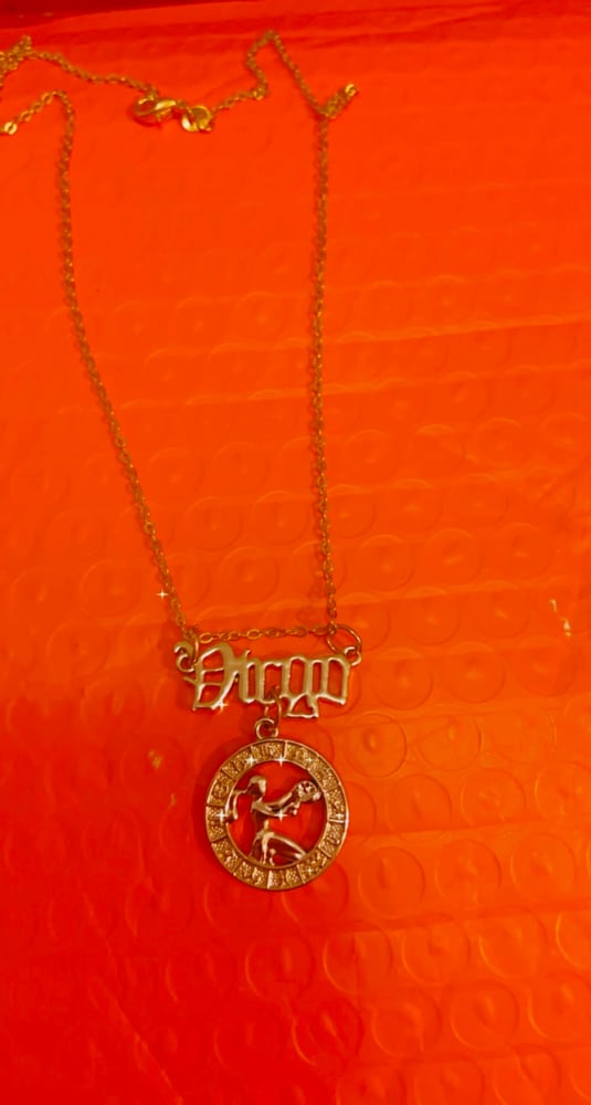 Image of zodiac sign necklaces