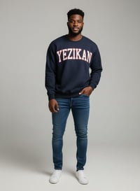 Image 4 of Yezikan Bold Arch Logo Heavy Blend Fleece Crewneck Sweatshirt