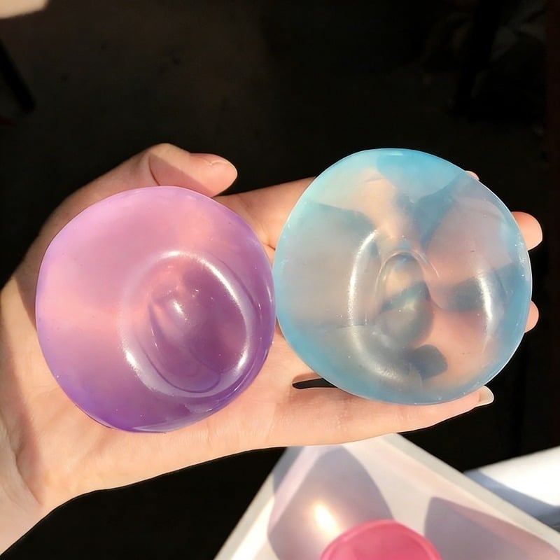 Image of Squishy Plasticity Mochi Fidget Toys Transparency Coconut Oil Maltose Squeeze Toy Funny Anti-stress 