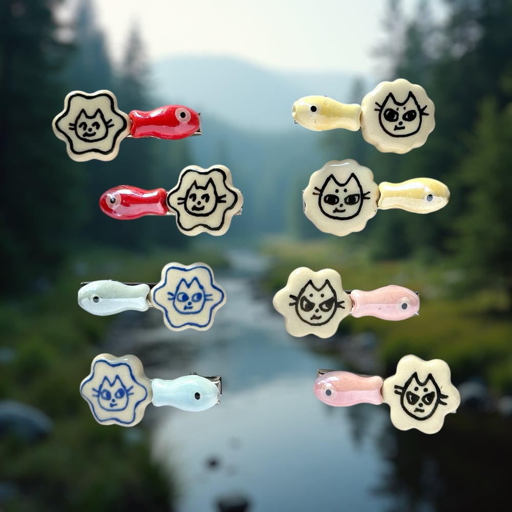 Image of Cats n Fish Mini Ceramic Clips Blind Bag